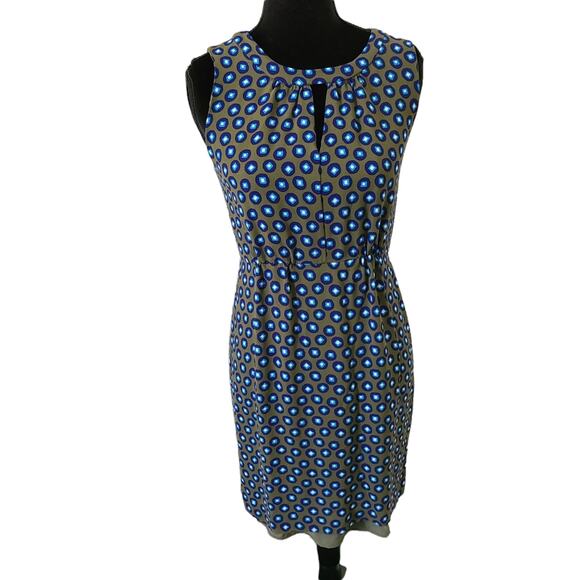 J. Crew Women's Sheath Sleeveless Tuscan Keyhole Green Academia Midi Dress   4 - Picture 1 of 11